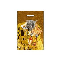 3D Lenticular Original Luggage Tags Gustav Klimt with Cats Faces, 3.5 x 2.5 In. - $11.00+