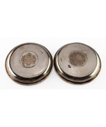 Pair Indian Silver Dishes, 1877 &amp; 1907 One Rupee Coin Trays - $5,174.61 MXN