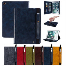 For Apple iPad Pro 11&quot;12.9&quot;2018 Pen Slot Leather Wallet Stand Card Case ... - £67.85 GBP