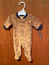 Carter&#39;s Boy&#39;s Brown Dog Fleece Zippered Front Preemie *NEW* jj1 - $227.89 MXN
