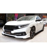 1 Set Black Front Bumper Spoiler Kit White Cover For Honda Civic 2019-20... - £254.73 GBP