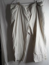 Beige cotton capri pants Sz 24W CJ Banks casual - $171.12 MXN