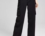 And Now This Women&#39;s Dressy Cargo Pants Trousers Black Size Large Straig... - £18.67 GBP