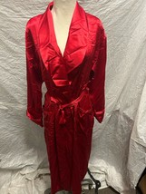 Vintage Victoria Secret sexy red silky lounge wear bath robe  - £77.84 GBP