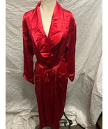 Vintage Victoria Secret sexy red silky lounge wear bath robe  - £77.68 GBP