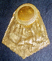 VINT. WHITING &amp; DAVIS '20s METAL CHAIN-MAIL DUAL COMPACT/COIN PURSE- MOG... - $18.81