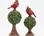 Set of 2 Boxwood Topiaries with Cardinals by Valerie in - £154.87 GBP