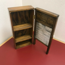 Dubl Handi Upcylced Washboard/Wall Cabinet Bathroom Laundry Spice Rack Retro - £40.09 GBP