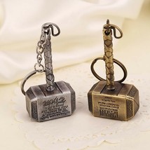 Thor Hammer Keychain Odin Norse Mythology Weapon Metal Keyring Avengers ... - $104.52 MXN