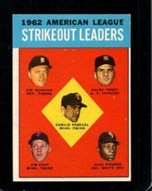 1963 Topps #10 PASCUAL/JIM BUNNING/TERRY/KAAT/PIZARRO Vgex Al Strikeout *X103022 - £6.36 GBP