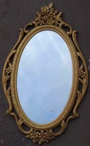 Beautiful Oval Framed Wall Mirror – Vgc – Gorgeous Lightweight Ornate Frame - £58.14 GBP