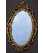 Beautiful Oval Framed Wall Mirror – VGC – GORGEOUS LIGHTWEIGHT ORNATE FRAME - $101.53 CAD