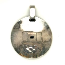 Vintage Sterling Signed 925 Robert Lee Morris Round Disc Carve One World Pendant - £71.22 GBP