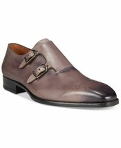 Men&#39;s Handmade Leather double monk strap dress shoes men bespoke shoes - $170.99