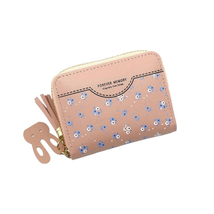 Short Wallet for Women,Cute Flower Zipper Wallet,Credit Card Holder Coin Purse - £11.18 GBP