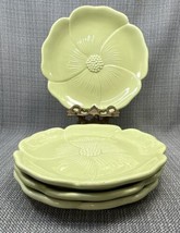 Enesco Country Gate Salad Plates Light Green Embossed Flower Design 8” S... - $14.82