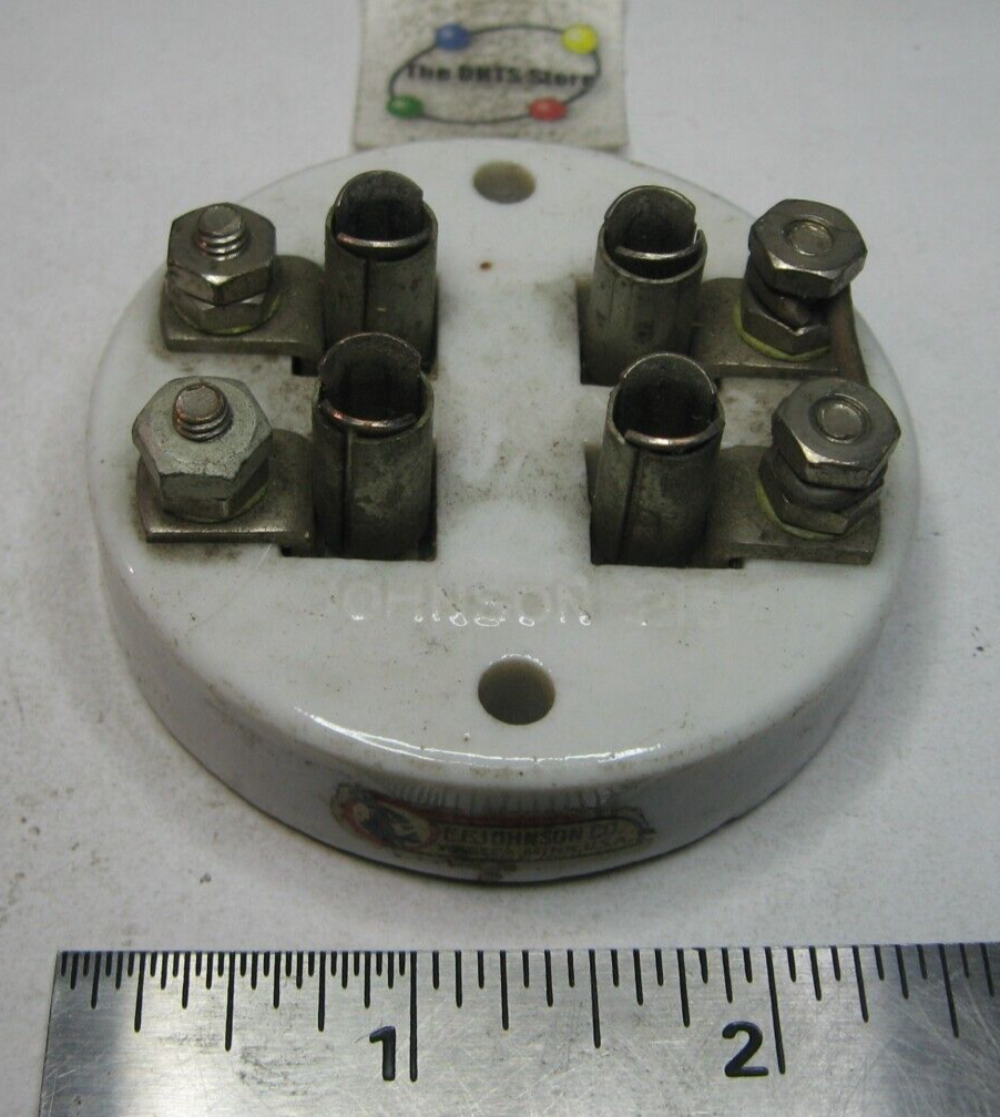 Primary image for Tube Socket E.F. Johnson Round 4-Pin  Porcelain - Used Qty 1