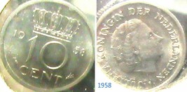 Holland Ten Cent 1958 - £1.98 GBP