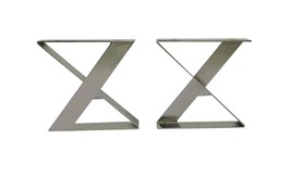 Trestle Chrome Coffee Table Base - Modern Metal Bench Legs - X Type - £654.68 GBP