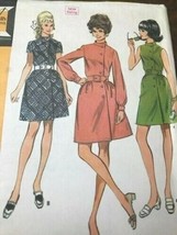 sz 16 uncut vintage sewing pattern mccalls 9621 dresses buttons stand up... - $18.66