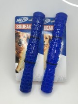 (2) Nerf Dog Squeak Stick Dog Toy Fetch Chew Blue - £23.80 GBP
