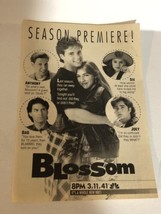 Blossom Vintage Tv Guide Print Ad Mayim Bialik Joey Lawrence Ted Wass Tpa27 - $5.93