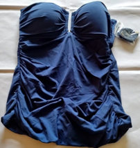 Bleu Rod Beattie Navy Swim Top Size 6 - £21.24 GBP