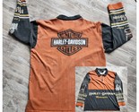 Harley Davidson Motorcycle Mens 1/4 Zip Long Sleeve Sweatshirt L Orange ... - $42.46