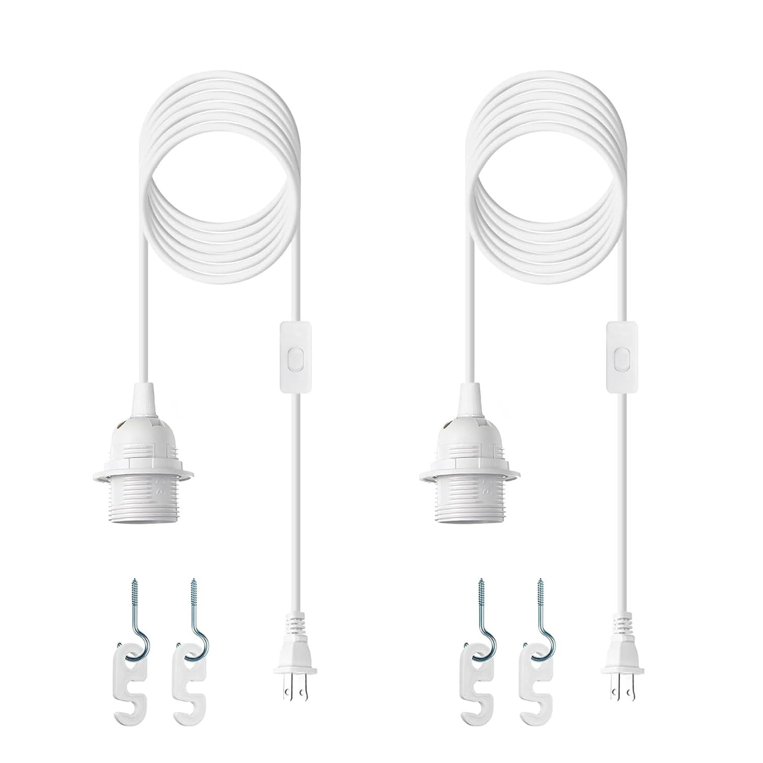 Plug In Light Socket - 16Ft Pendant Light Cord Kit E26/E27 Light Socket,... - $31.95
