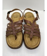 Dansko Sandals Strappy Brown Leather Comfort 7.5” US Portugal Size 38EU ... - £20.95 GBP