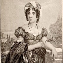 Madame De Stael Victorian Print 1901 Woman History Ephemera Antique DWP4C - $19.99