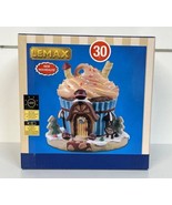 Lemax Chocolate Chalet Sugar N&#39; Spice Lighted Christmas Cupcake House Sh... - £29.71 GBP