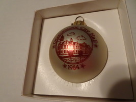 Ornament - Christmas - City of Oconomowoc WI Landmarks - Vintage 1984 - ... - £59.95 GBP
