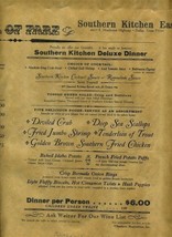 Southern Kitchen Parchment Scroll Dinner Menu Dallas Texas 1971 - £99.17 GBP