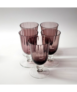Artland LUSTER BELL OPTIC Amethyst Crystal Wine Beverage Glass Goblet - ... - £48.66 GBP