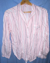 Victoria’s Secret Silky Pink Striped Sleep Pajama Lounge top “Dream” Sma... - £12.85 GBP