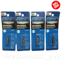 CENTURY DRILL &amp; TOOL #68481 #6 Spanner Insert  Screwdriver Bits Pack of 4 - £15.81 GBP