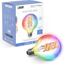 Feit Electric G3060/Rgbw/Fil/Ag 60 Watt Equivalent Smart Filament Globe Bulb, - £29.82 GBP