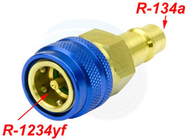 R1234yf to R1 34a Low Pressure Quick Connect Coupler Hose Adapter Valve - £13.08 GBP