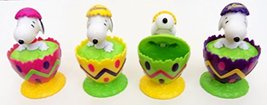 Peanuts Lot of 4 Whitman&#39;s Snoopy PVC Easter Egg Candy Box 4&quot; - £19.53 GBP