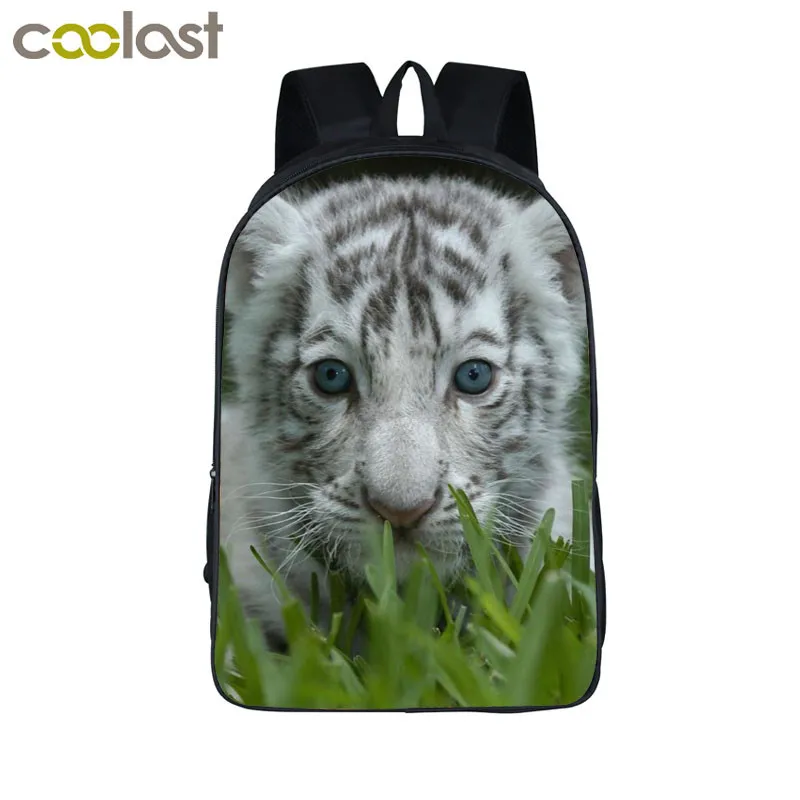 Oil Painting Tiger Backpack for Teenage Tiger Head Boys Bagpack Children... - $117.28