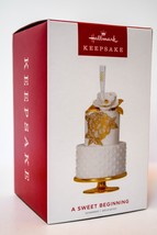 Hallmark A Sweet Beginning - Wedding Cake  Keepsake Ornament 2022 - £12.52 GBP