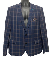 Harry Brown Black Label Men’s Navy Check Suit Jacket Blazer Size 46R - £34.17 GBP