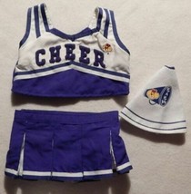 Build A Bear Cheerleader Outfit Blue, White 3 Piece Top Skirt  Megaphone... - $10.99