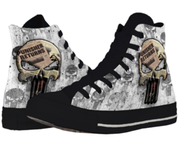 The Punisher Hot News  Breathable Lightweight Printed Canvas Shoes - £28.96 GBP+