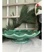 Vintage Holland Mold Christmas Holly Pedestal Fruit Plate Compote Candy ... - €17,42 EUR