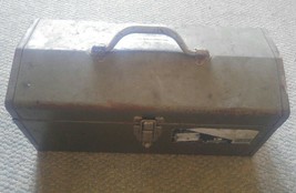 Vintage Metal Vermont American Tool Box With Contents Gray Tool Tray - £22.39 GBP