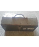 Vintage Metal Vermont American Tool Box With Contents Gray Tool Tray - £23.58 GBP