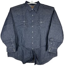 Big Mac Men&#39;s Denim Authentic Workwear Button Down Shirt Size 5XLT - £18.40 GBP