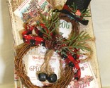 Christmas Decorative Books Snowman Wreath - $21.77